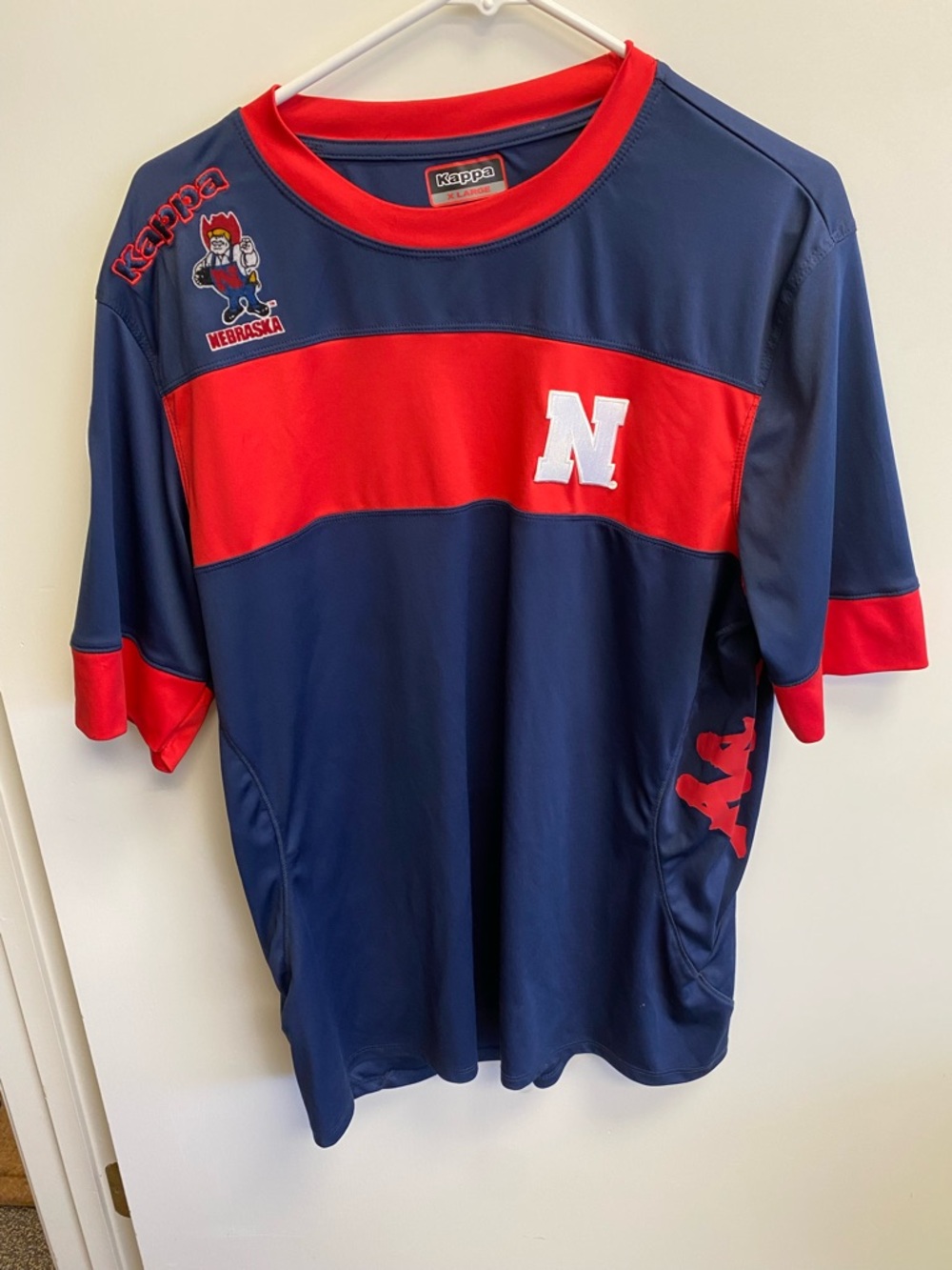 Kappa Navy and Red Nebraska Athletic Shirt